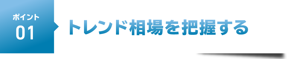 ポイント１　トレンド相場を把握する
